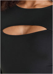 Front Cut Out Maxi Dress Jet Black