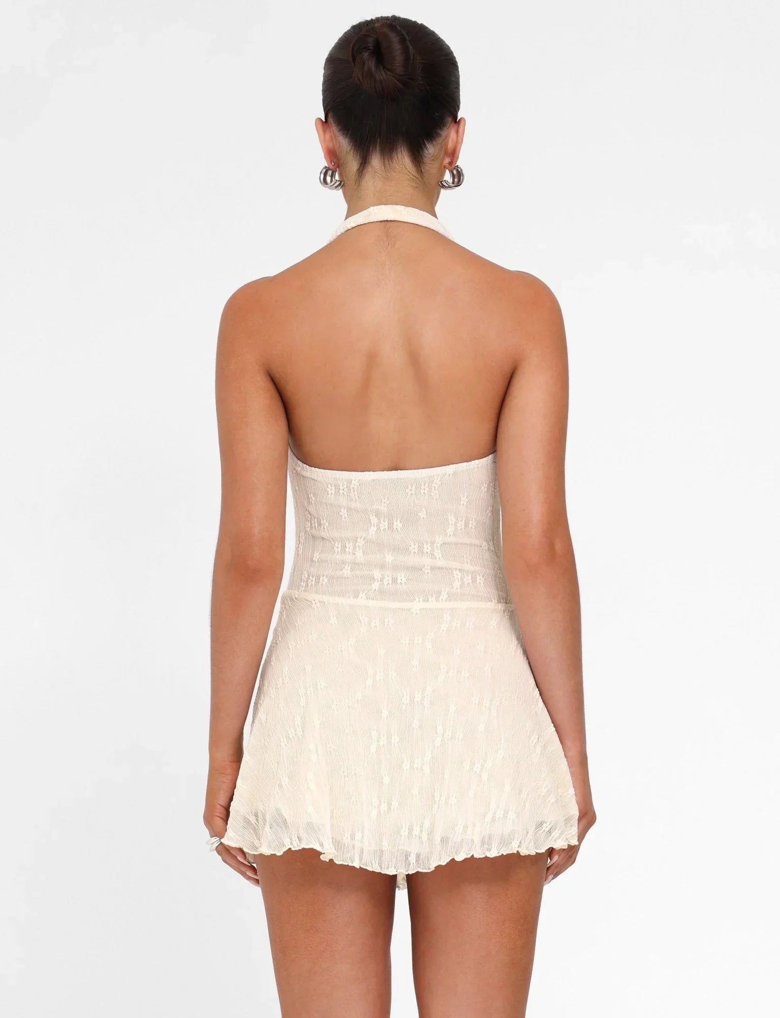 FIORELLA MINI DRESS WHITE LACE CREAM