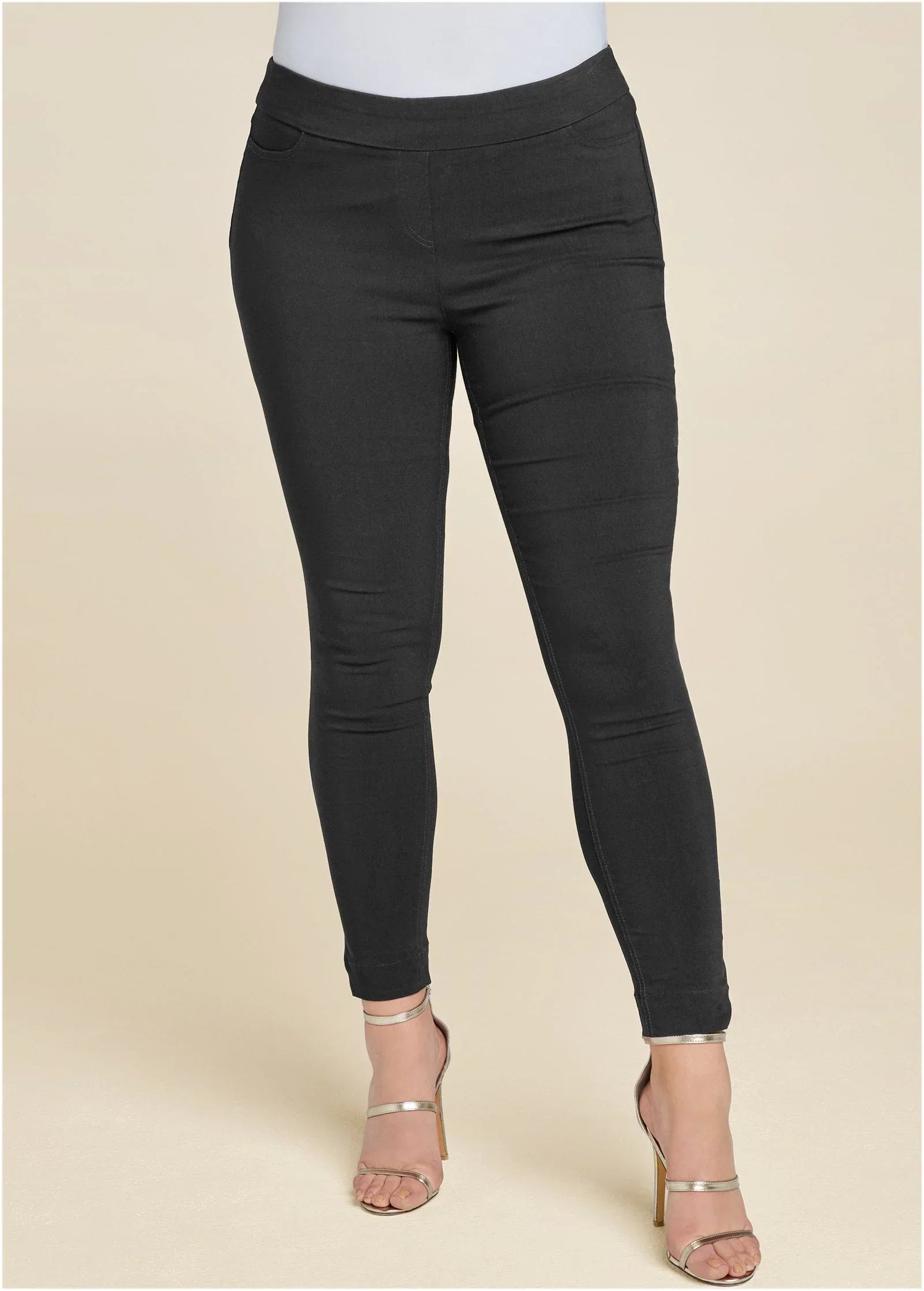 Slimming Stretch Jeggings Black
