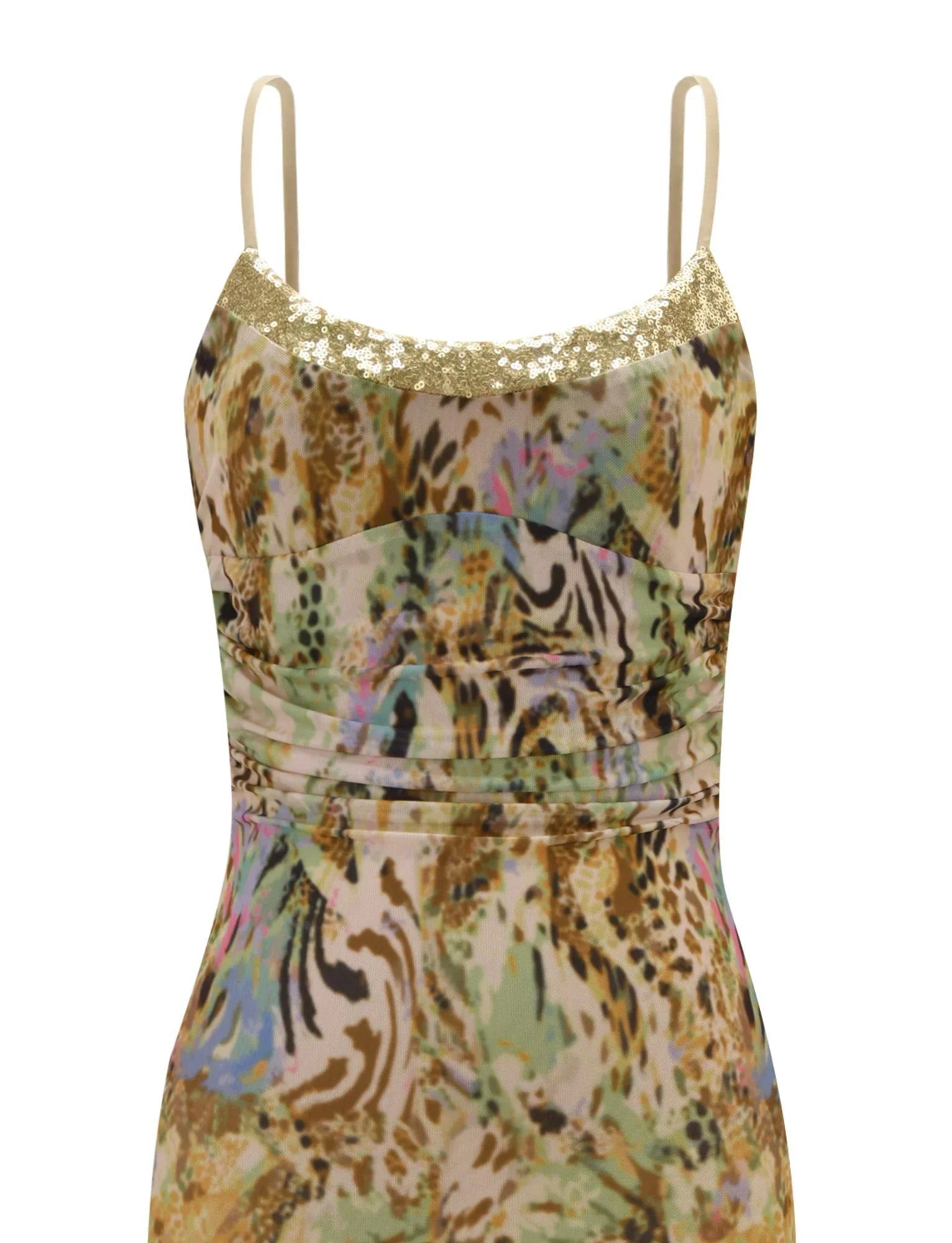 ELYSIUM MAXI DRESS ANIMAL SWIRL