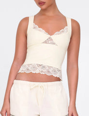 DIONE LACE TOP YELLOW BUTTER SOFT BUTTER
