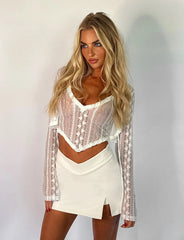 DAPHNIE PU SKORT WHITE