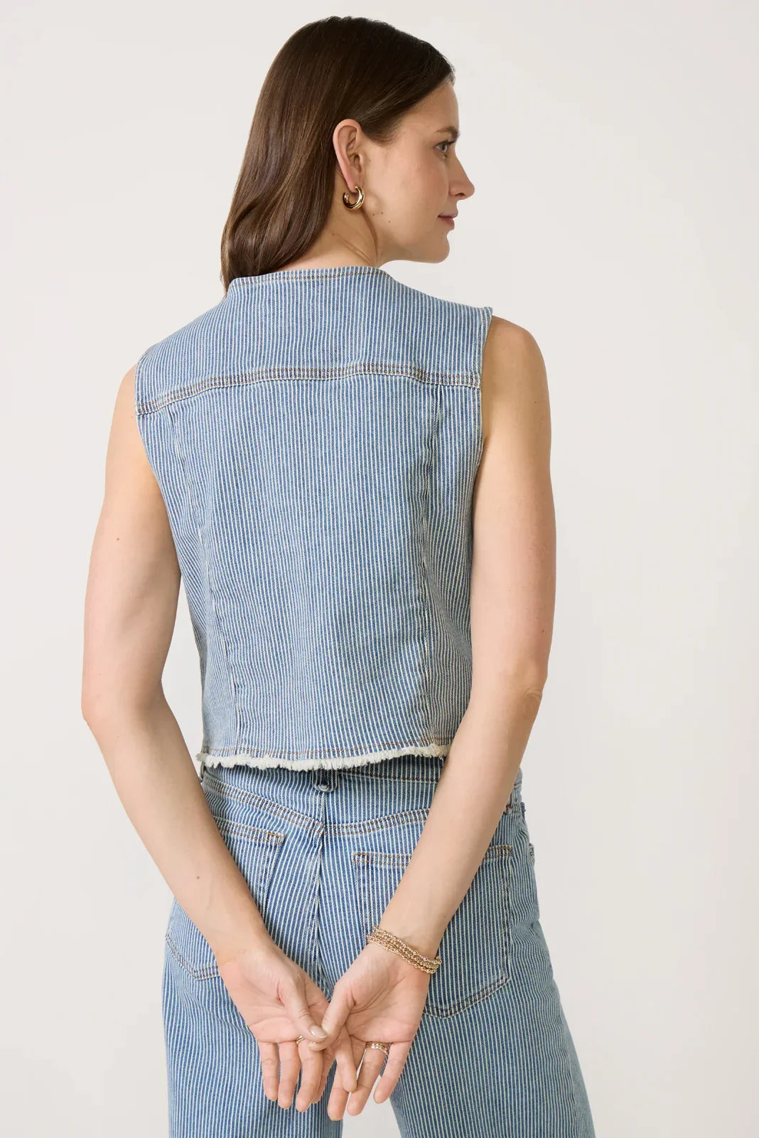 Nicki Railroad Stripe Vest