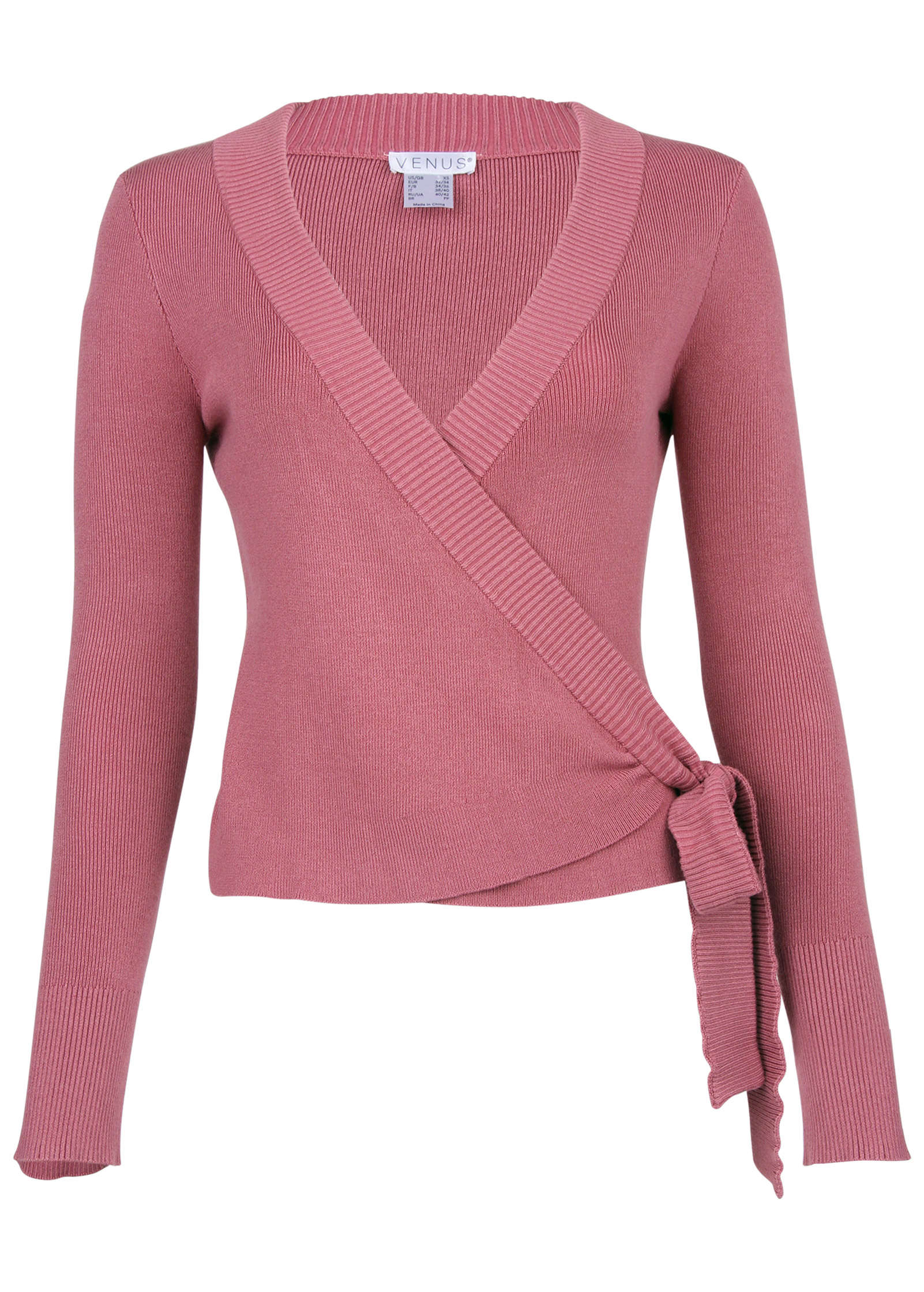 Wrap Sweater Heather Rose