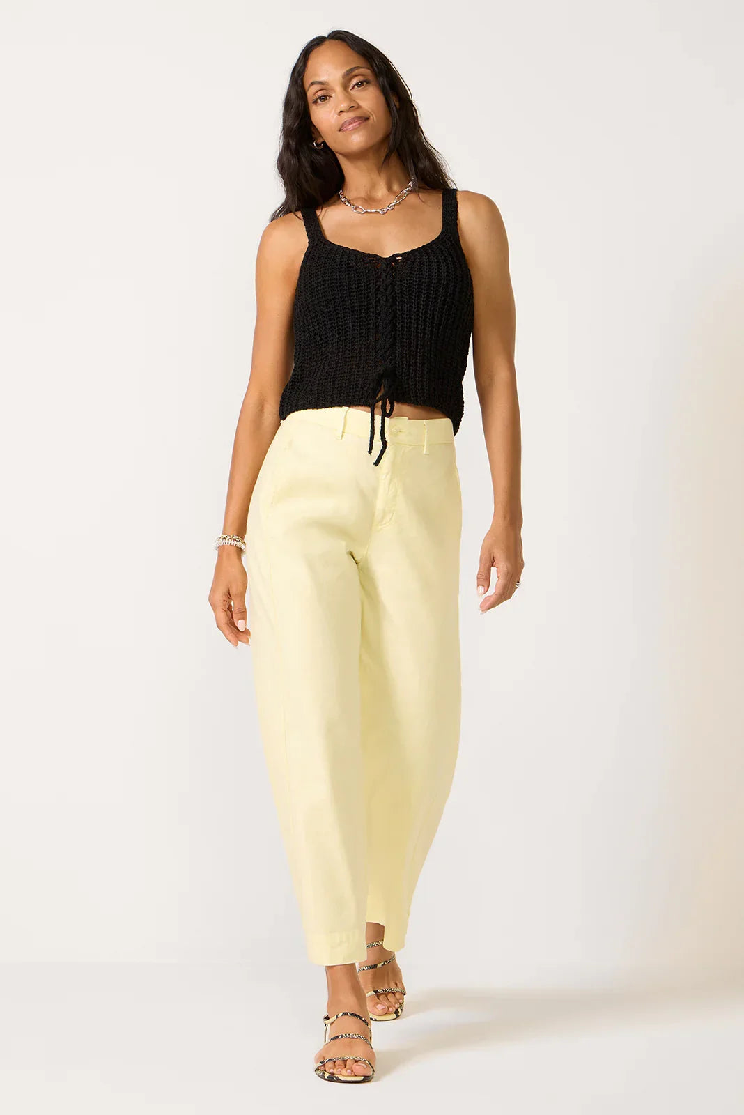 Tatum Lace Up Sweater Tank