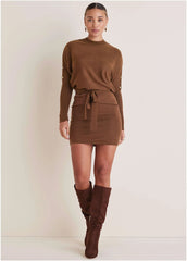 Dolman Sleeve Sweater Dress Chocolate Fondant