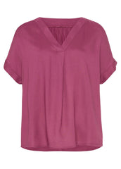 V Neck Top Mauve