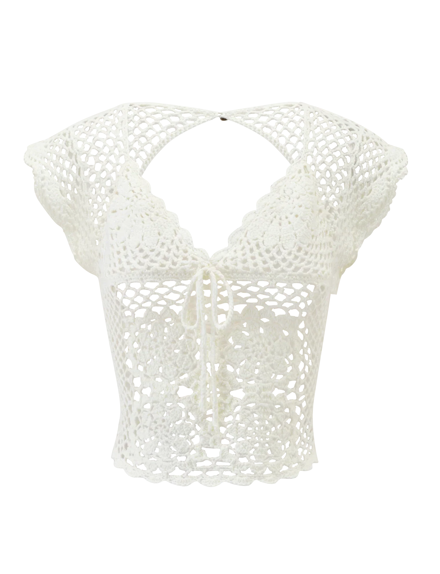 SASHA CROCHET TOP IVORY