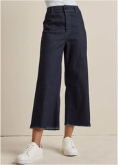High Rise Wide Leg Jeans Dark Wash