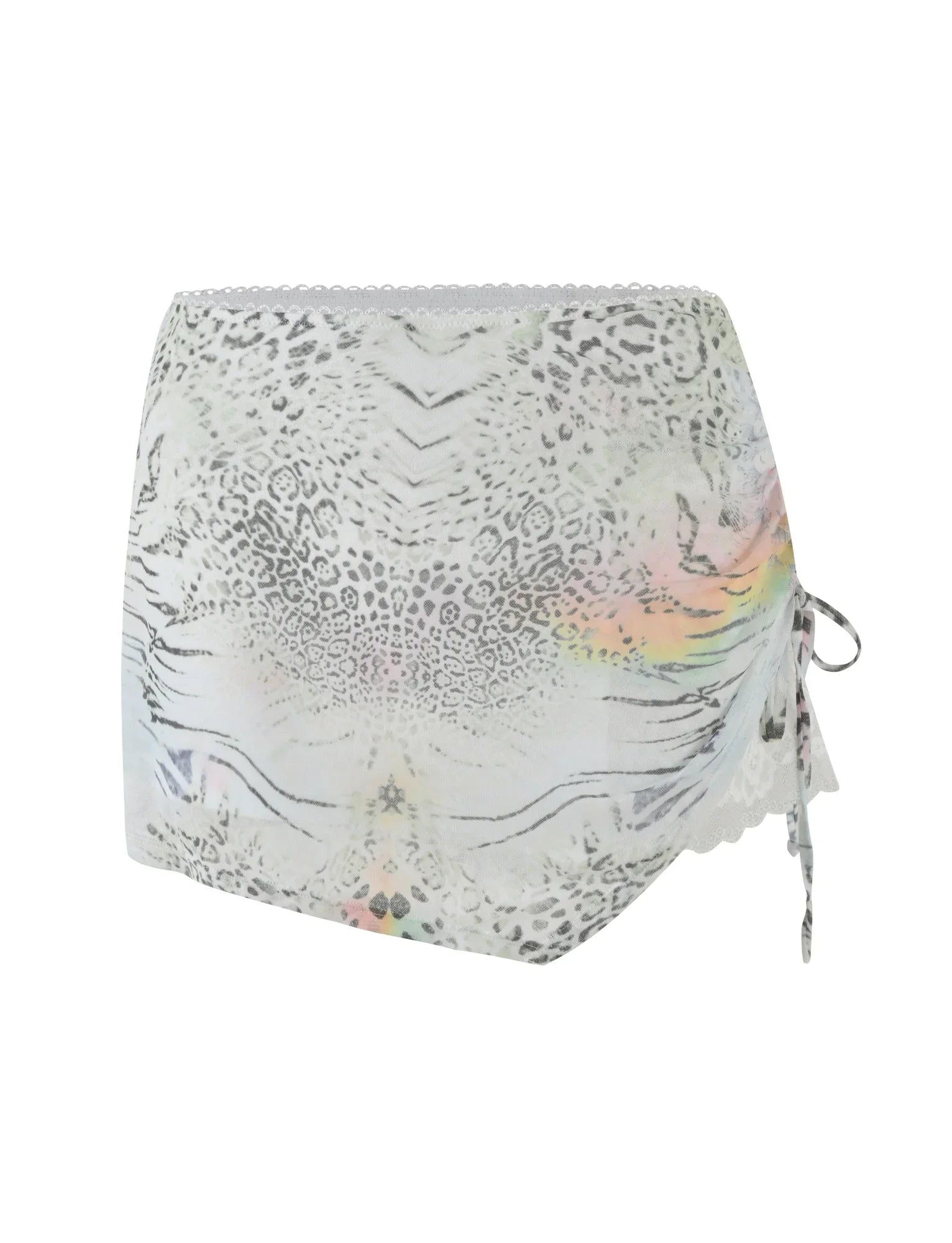 JOSEPHINE MINI SKIRT WHITE ANIMAL ANIMAL PRINT