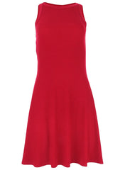 Flexrib Fit And Flare Dress Red