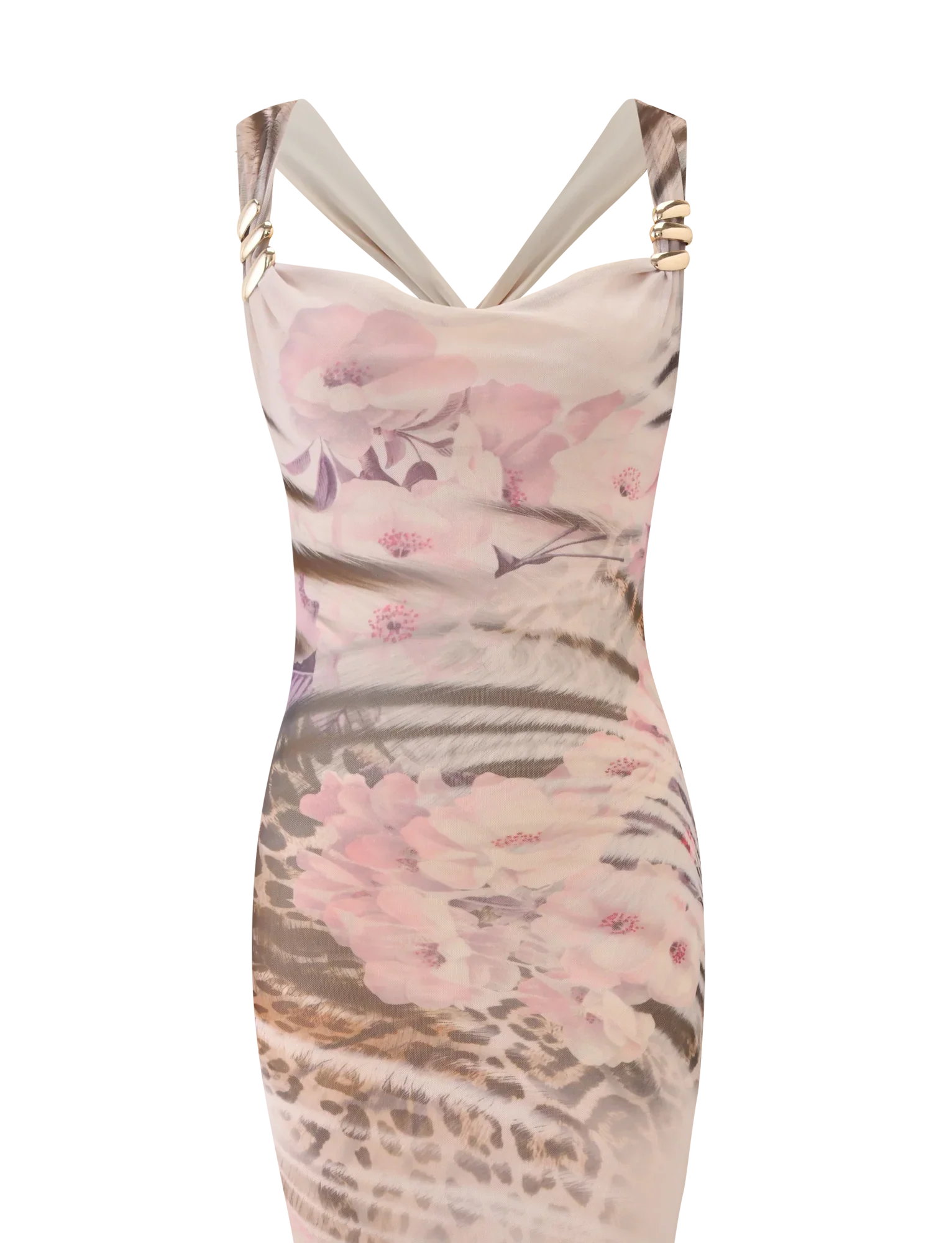 TAMARIN MAXI DRESS MOODY ANIMAL FLORAL