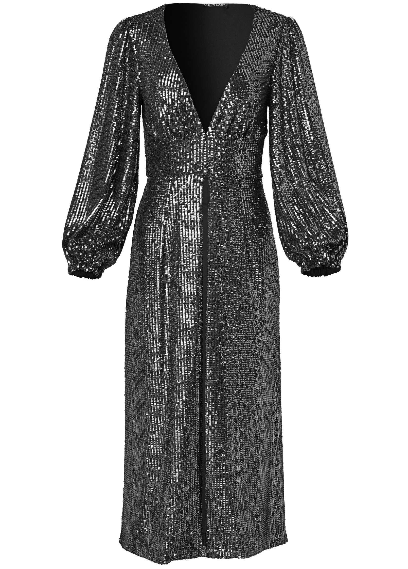 Sequin Maxi Top Gunmetal