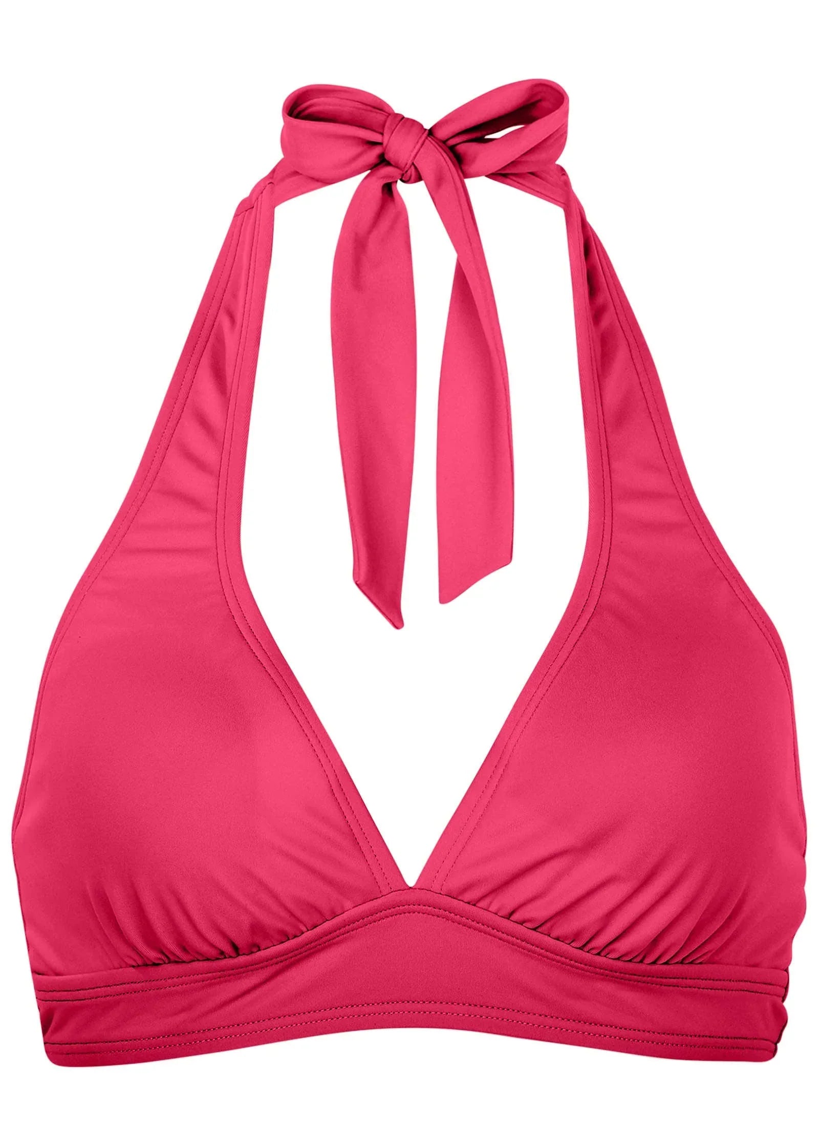 Anguilla Halter Bikini Top Raspberry