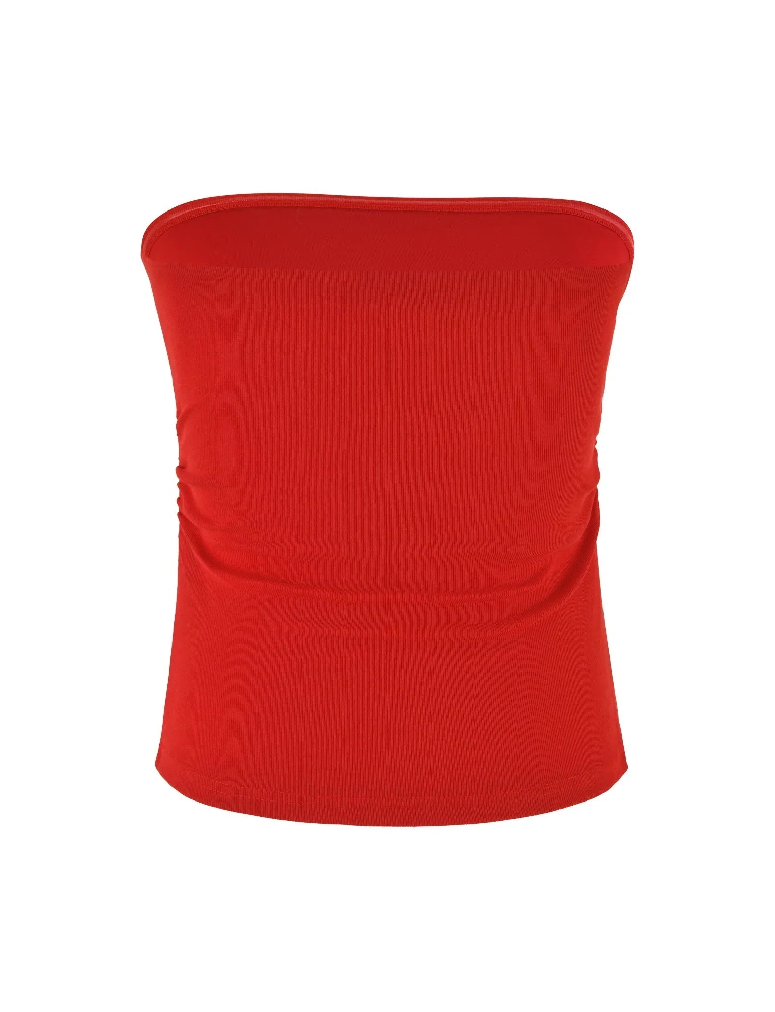HARRIETT RIB TUBE TOP RED