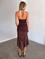 ZINNIA MIDI SKIRT CHOCOLATE