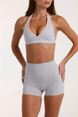 Soft Active Sports Bra in Grey Marl