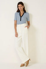 Catie Ribbed Polo Top
