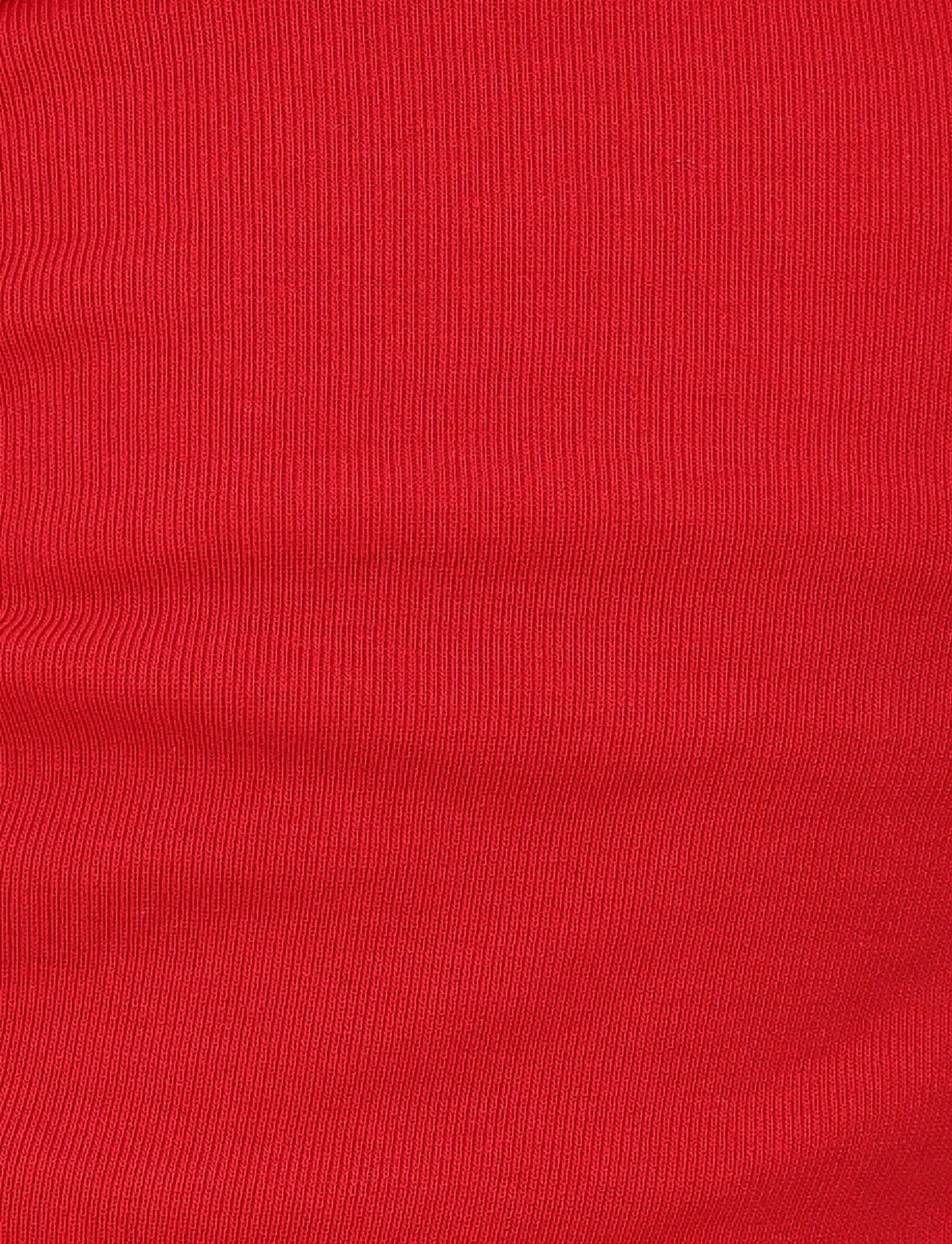 HARRIETT RIB TUBE TOP RED