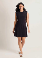 Ruffle Mini Dress Jet Black