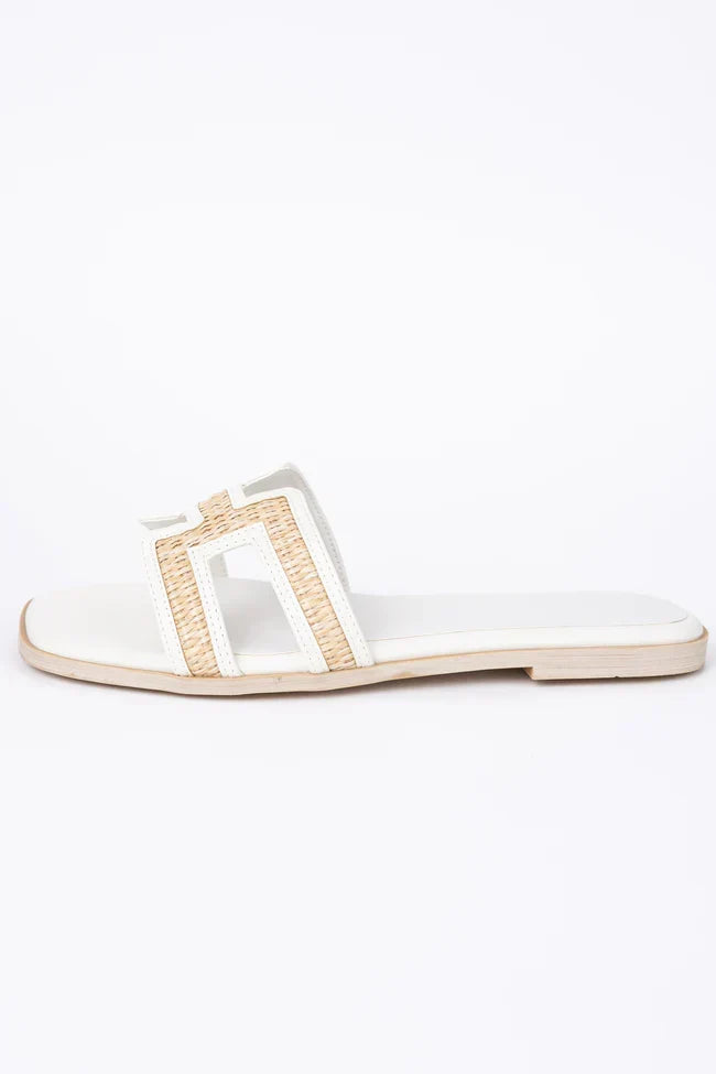 Ena White Sandals