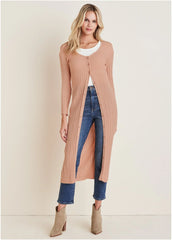 Pointelle Duster Evening Sand