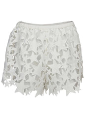 Star Lace Cover Up Shorts White