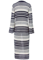 Stripe Duster Navy Multi