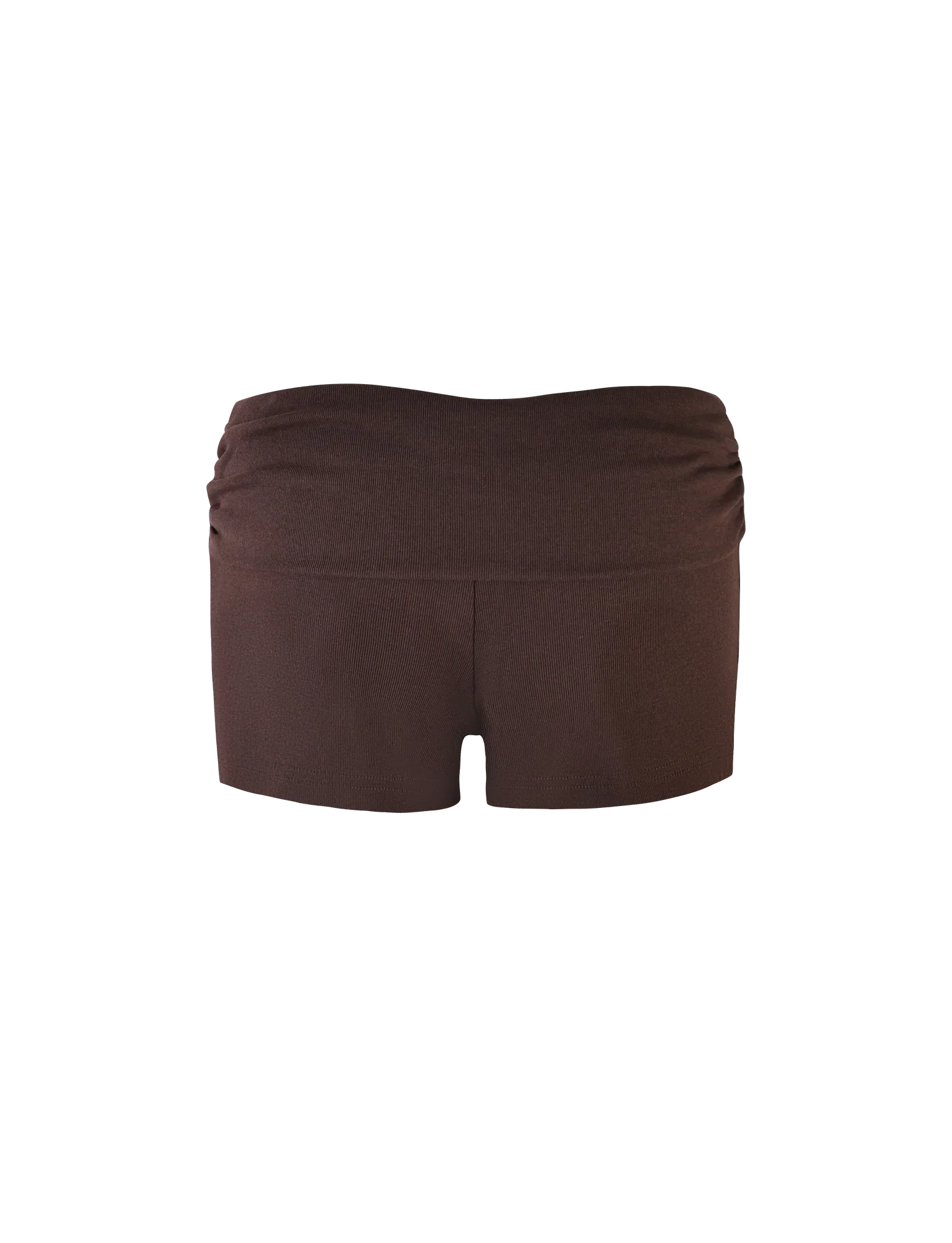 KARINA RIB SHORT BROWN CHOCOLATE