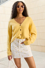 Kathryn Yellow Long Sleeve Cardigan SALE
