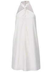Twist Halter Dress Cloud Dancer