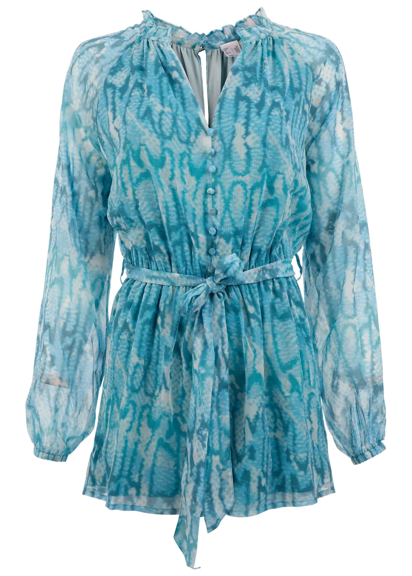 Crinkle Chiffon Romper Water Snake