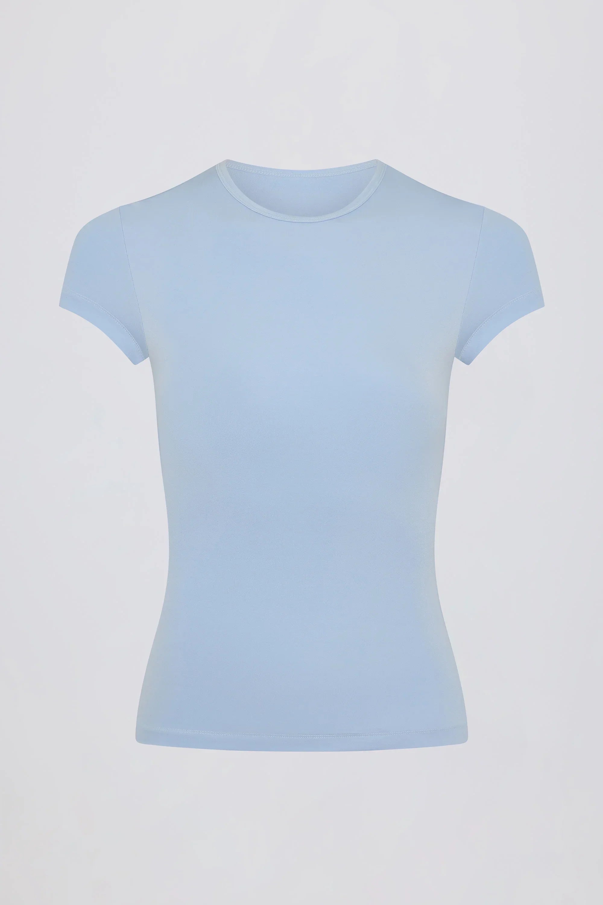 Cut Out Longline T Shirt in Sky