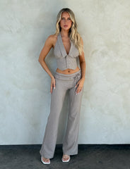 FEDRA PANT TAN PINSTRIPE
