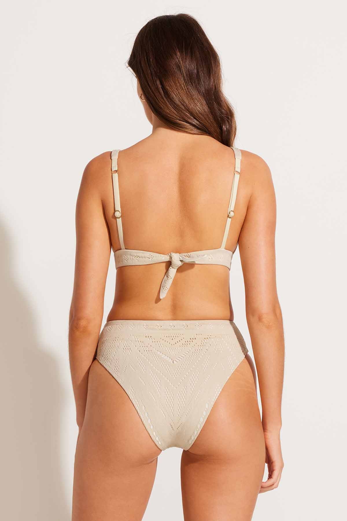 Lyra Bralette Top Natural Calico Crochet