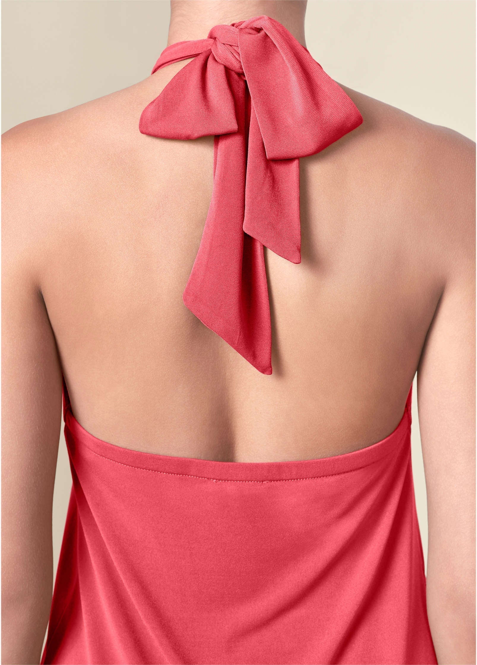 Halter Tie Dress Coral