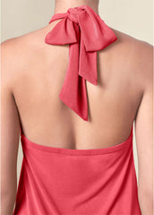 Halter Tie Dress Coral