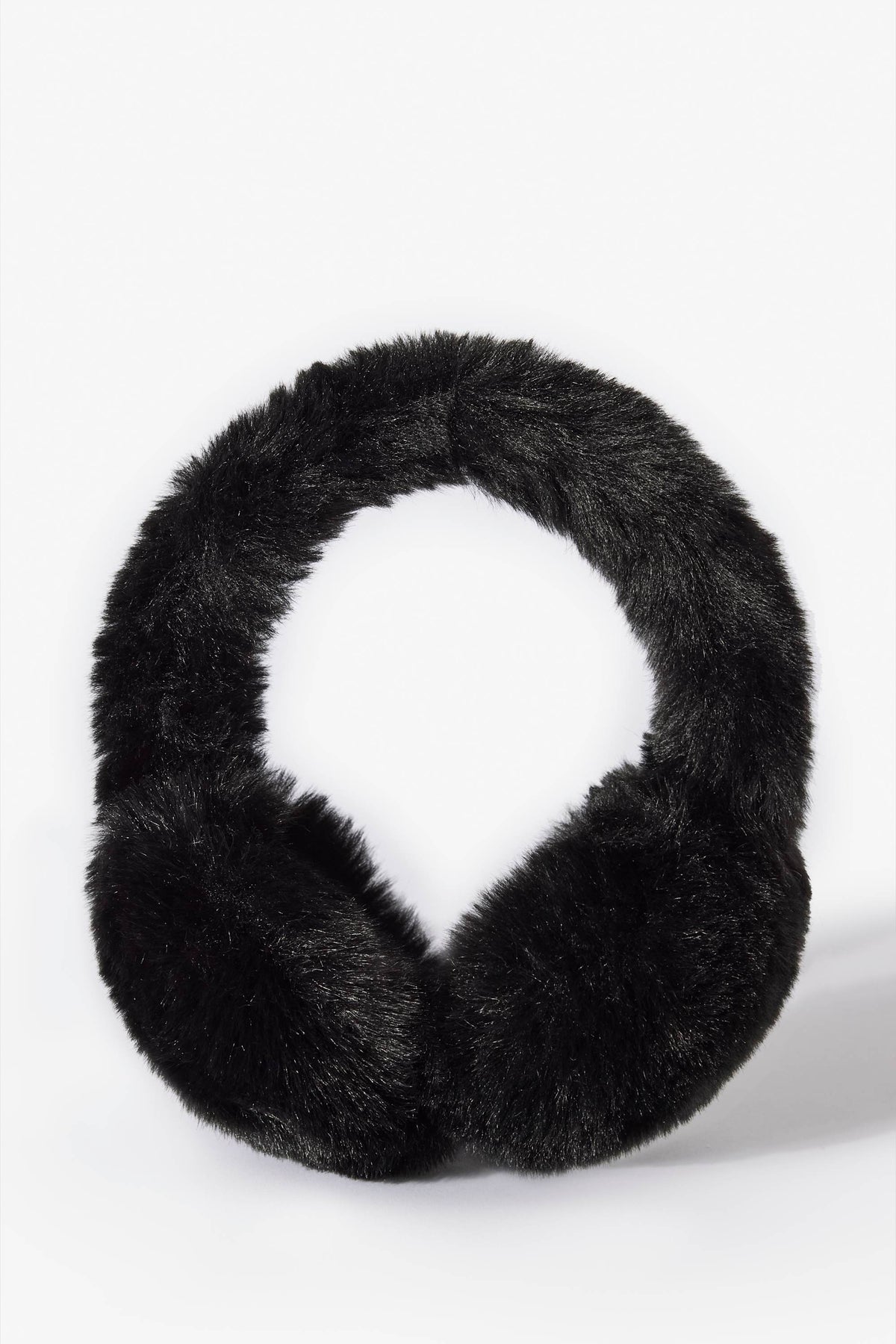 Faux Fur Earmuffs in Black