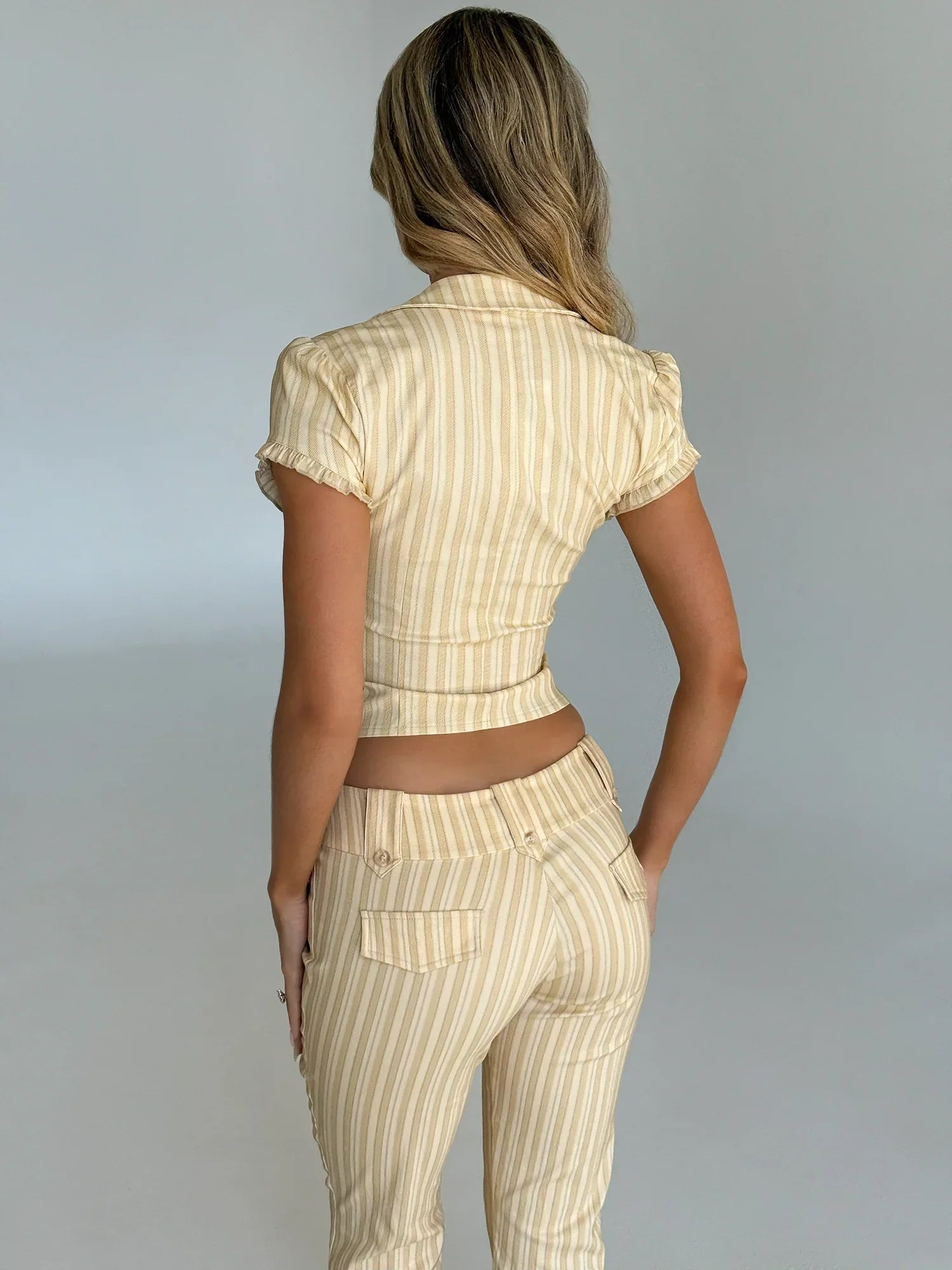 KITTIE CAPRI YELLOW STRIPE