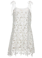 Star Lace Cover Up Dress White