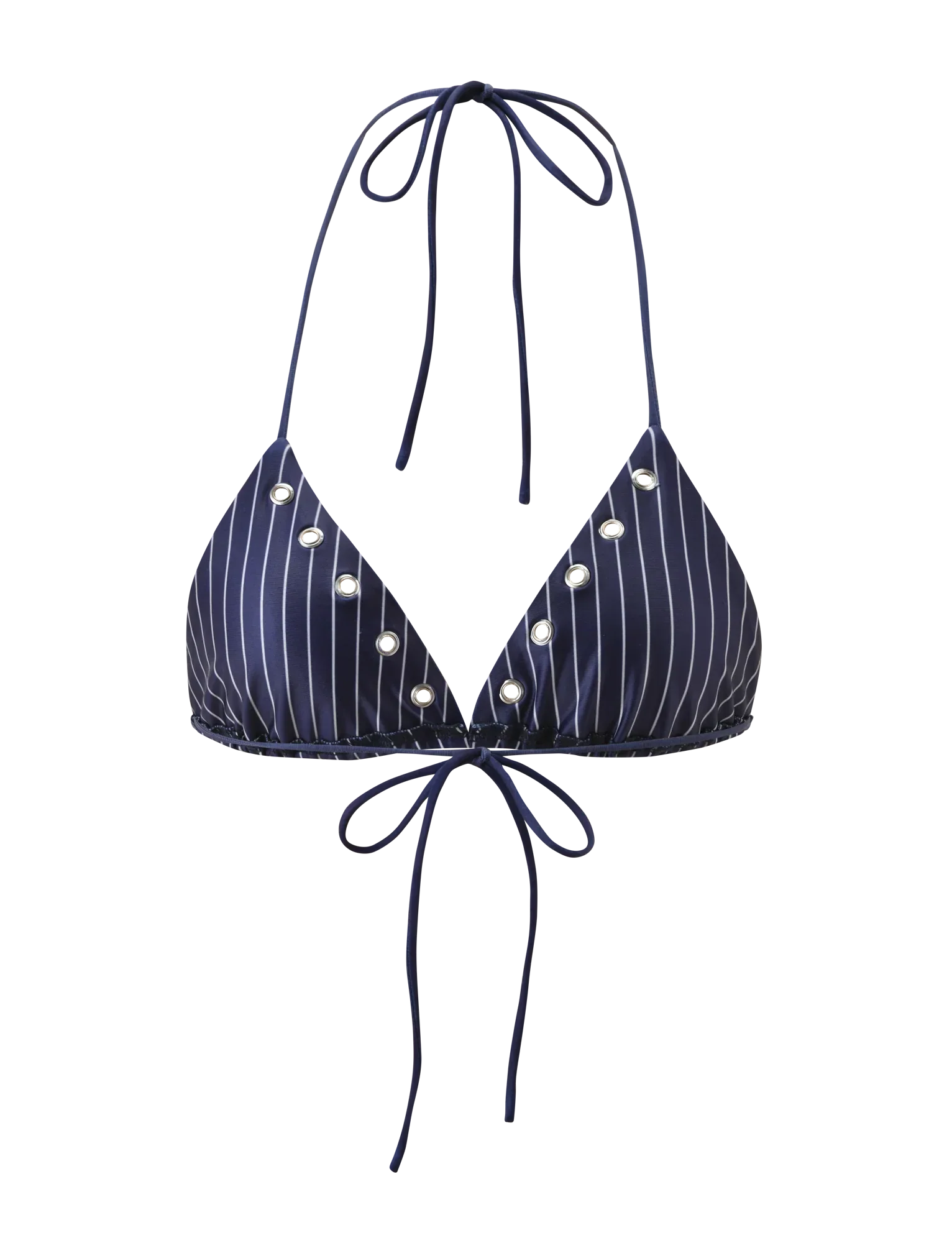 MARREN BIKINI TOP NAVY PINSTRIPE