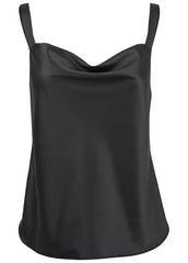 Cowl Neck Tank Jet Black