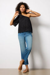 Nash Eyelet One Shoulder Top