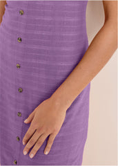 Linen Midi Dress Purple