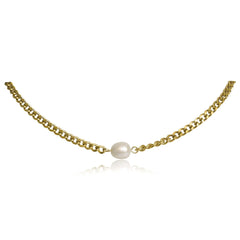 Izzy Pearl Gold Choker Necklace