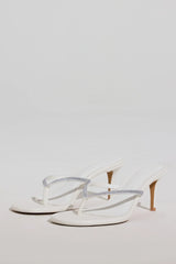 Heeled Sandal in White