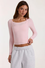 ButterCloud Layered Top in Blush