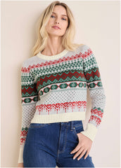 Fair Isle Sweater Red Green Multi