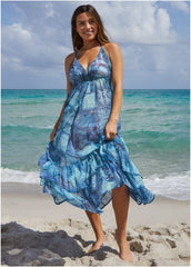 Cover Up Dress Denim Patchwork