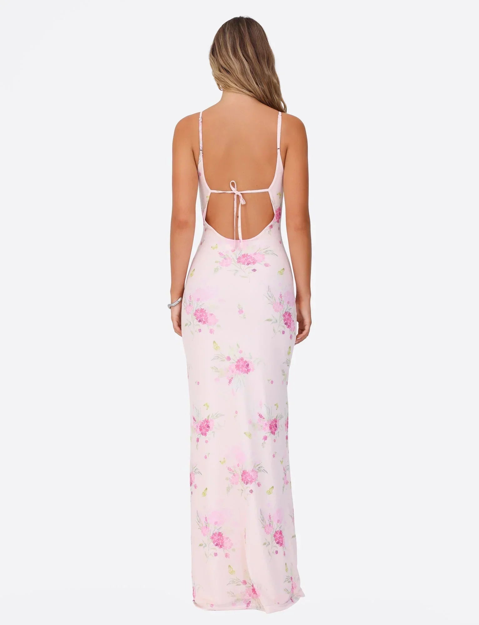 OSIRIS DRESS PINK FLORAL WATER COLOUR FLORAL